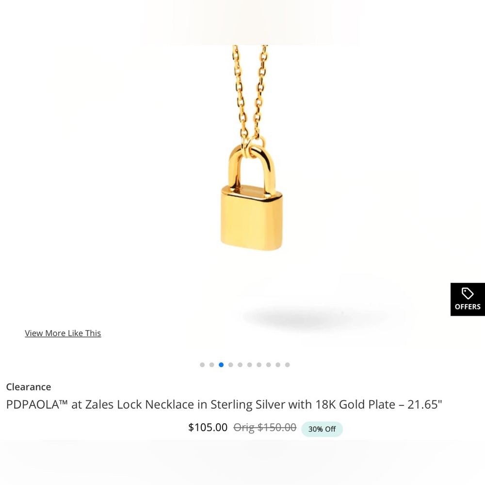 🐘🐘 18K Gold Plated Lock Pendant Necklace - Picture 11 of 13